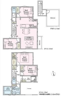 【B号棟】鶴見区新築戸建　スカイバルコニー　都市ガス