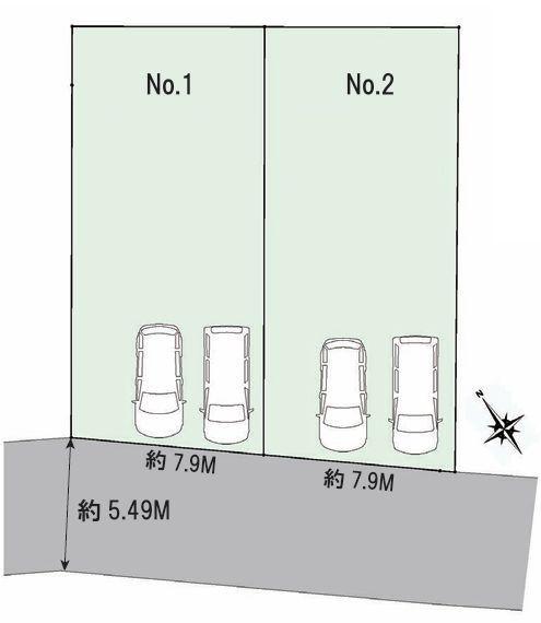【1区画】港北区売地建築条件無し2台駐車可