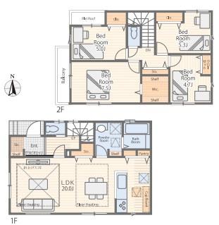 【3号棟】瀬谷区新築戸建　LDK20帖　床暖房　2台駐車可