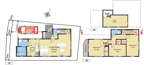 保土ケ谷区新築戸建　カードキー　2路線2駅利用可
