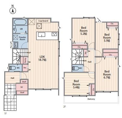 【1号棟】金沢区新築戸建　LDK18帖　2台駐車可　SIC