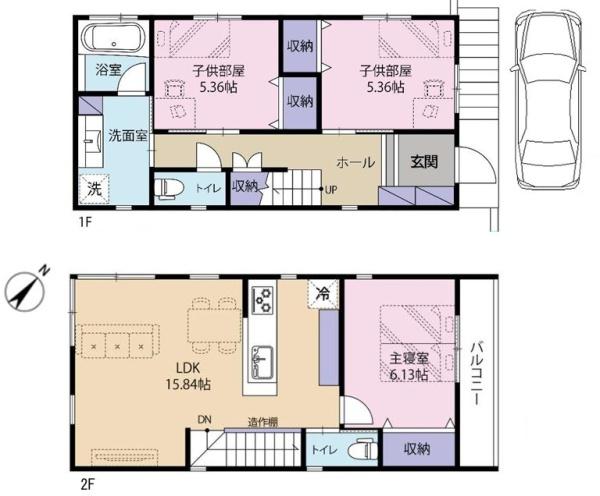 【1号棟】逗子市新築戸建　2路線利用可　全居室収納　断熱工法