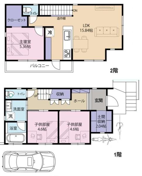 【2号棟】逗子市新築戸建　2路線利用可　土間収納　断熱工法