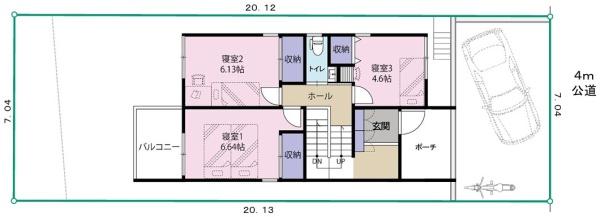 【B区画】鎌倉市新築戸建　納戸　ウッドデッキ　パントリー