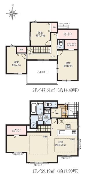 【2号棟】瀬谷区新築戸建　LDK23帖　床暖房　WIC