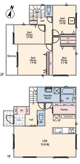 【1号棟】川崎区新築戸建　LDK19帖　パントリー　SIC