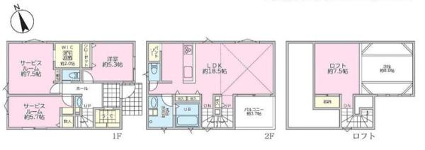 【A号棟】海老名市杉久保南新築戸建ロフト吹抜け