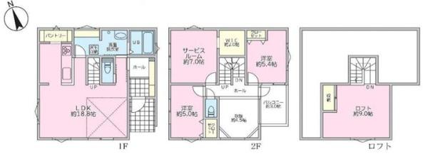【B号棟】海老名市杉久保南新築戸建ロフト吹抜け