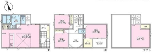 【C号棟】海老名市杉久保南新築戸建ロフト吹抜け