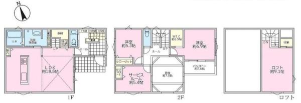 【D号棟】海老名市杉久保南新築戸建ロフト吹抜け