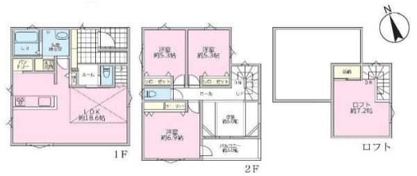 【E号棟】海老名市杉久保南新築戸建ロフト吹抜け