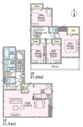 【A号棟】旭区新築戸建　LDK19帖　WIC　パントリー