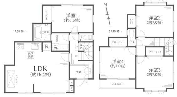 川崎市中古戸建リフォーム済南面バルコニー