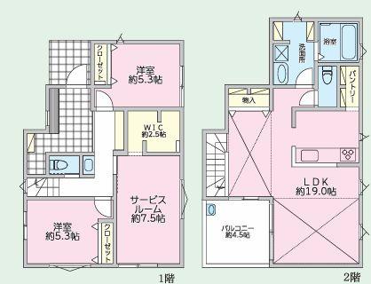 【A号棟】茅ヶ崎市新築戸建WICパントリー2台駐車可