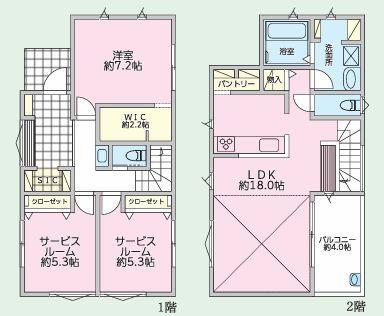 【B号棟】茅ヶ崎市新築戸建WICパントリー2台駐車可
