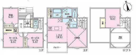 【A号棟】藤沢市新築戸建2台駐車可ロフト吹抜け