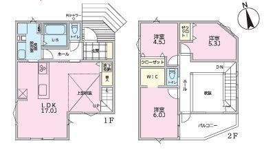 【B号棟】藤沢市新築戸建2台駐車可WIC吹抜け
