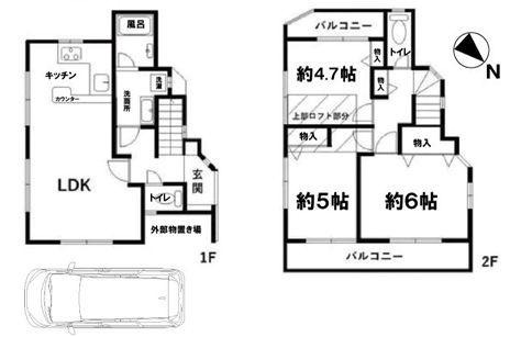 中区中古戸建フルリノベ2面バルコニーロフト