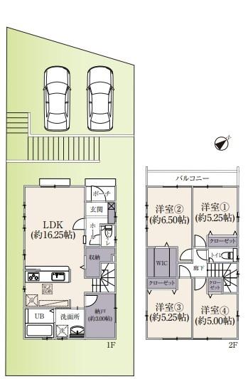 麻生区中古戸建　2台駐車可　納戸　WIC　リビング階段