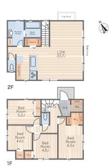 【1号棟】神奈川区新築戸建　LDK22帖　WIC　SIC