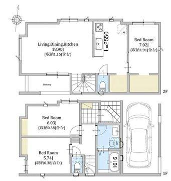 【3号棟】旭区新築戸建ビルトイン車庫LDK18帖