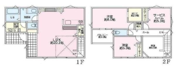 【A号棟】綾瀬市綾西新築戸建リビング20帖以上吹抜け