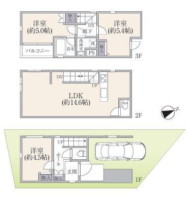 川崎市中古戸建ビルトイン車庫リフォーム済