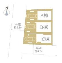 【C号棟】西区新築戸建ビルトイン車庫リビング階段