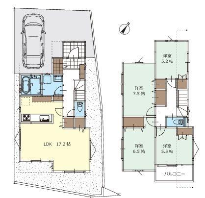 【A号棟】神奈川区新築戸建駅徒8分