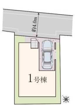 【1号棟】南区新築戸建　ビルトイン車庫　納戸