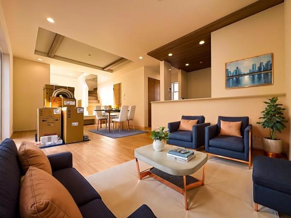 横浜市鶴見区新築戸建　LDK21.5帖　床暖房　和室小上がり