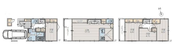 【7号棟】緑区新築戸建　パントリー　ビルトイン車庫