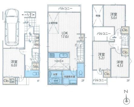 【2号棟】磯子区新築戸建　パントリー吹抜け
