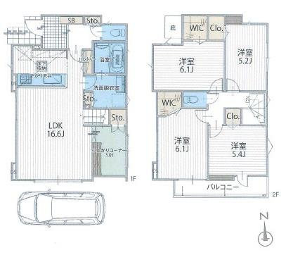 【3号棟】磯子区新築戸建　WIC×2　パントリー