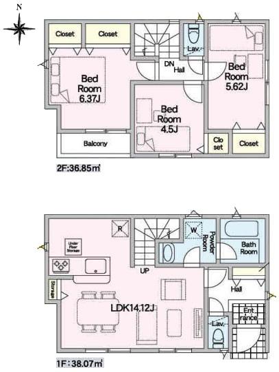 【3号棟】磯子区新築戸建　リビング階段　対面キッチン