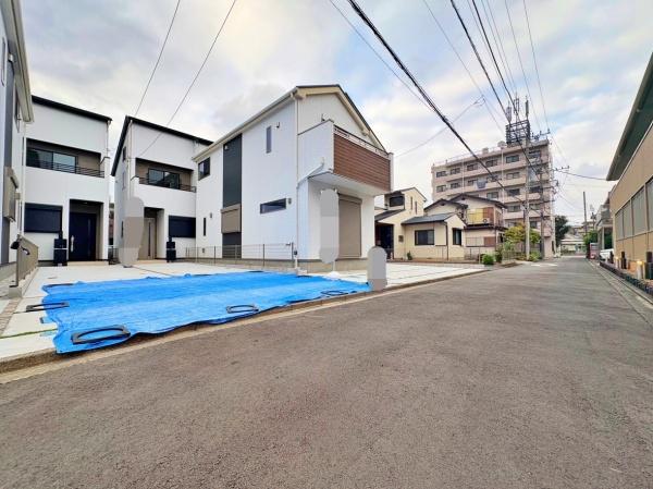 【2号棟】相模原市新築戸建2台駐車可LDK21帖(前面道路含む現地写真)