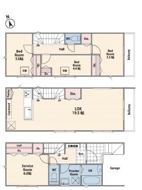 【2号棟】鎌倉市新築戸建　LDK19帖　納戸　パントリー