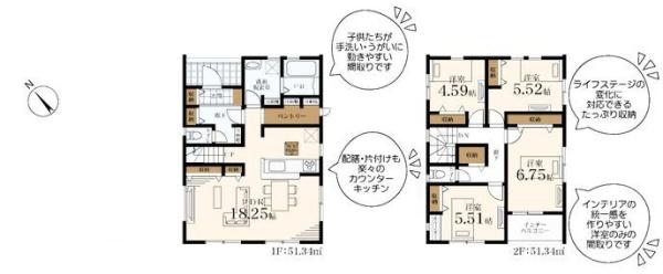 【1号棟】青葉区新築戸建長期優良住宅パントリー