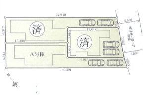 【A号棟】旭区新築戸建2台駐車可ロフトLDK18帖(区画図)