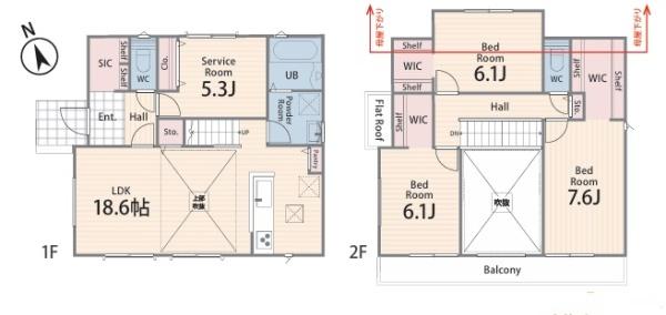 【1号棟】港南区新築戸建3台駐車可SIC3WIC吹抜