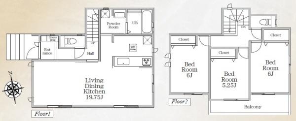 【D号棟】栄区新築戸建全5棟分譲住宅カースペース2台