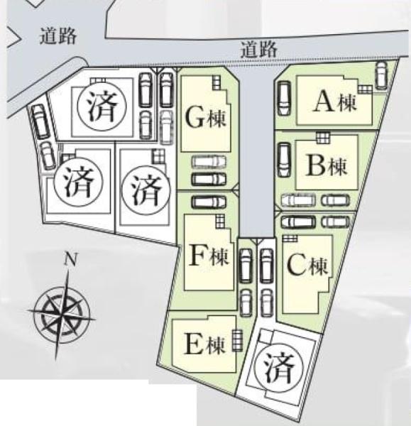 【B号棟】青葉区新築戸建全10棟分譲住宅ルーフバルコニー
