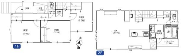 【2号棟】青葉区新築戸建2台駐車可LDK20帖