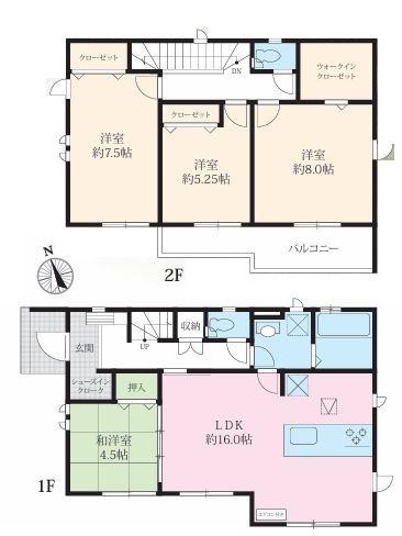 【1号棟】金沢区新築戸建3台駐車可WICSIC