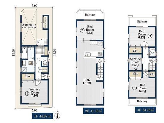 【1号棟】川崎市新築戸建ビルトイン車庫納戸