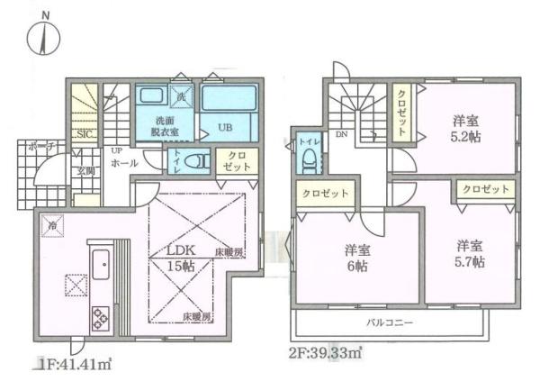 瀬谷区新築戸建SIC南面バルコニー