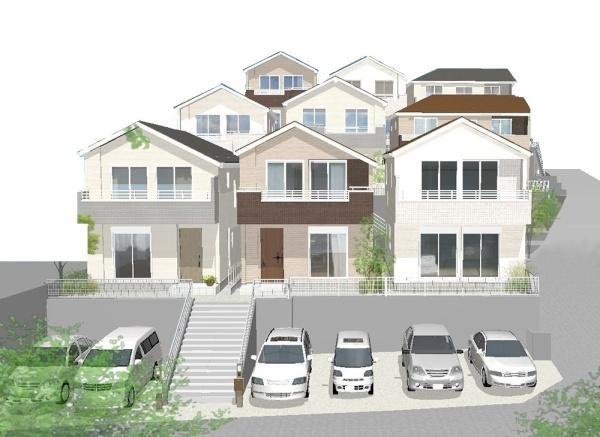 【I宅地】横浜市港南区　南側ひな壇で日当たり良好