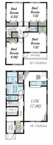 【2号棟】青葉区新築戸建2台駐車可パントリー