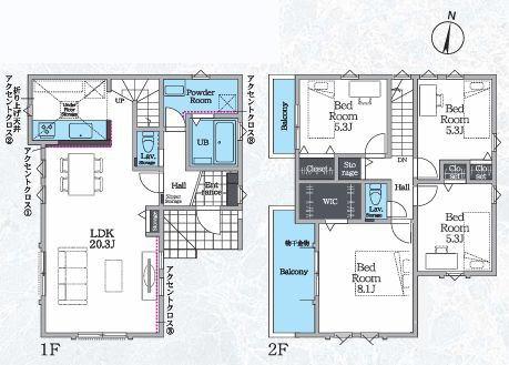 【1号棟】大和市新築戸建駅徒歩5分2台駐車可
