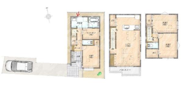 【B号棟】港北区新築戸建ファミクロWICパントリー